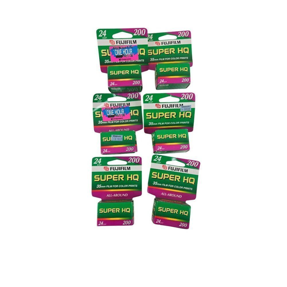 NEW Fujifilm Super HQ 35mm Film 24 Exposures 200 ISO Color Lot 6 Expired 2003